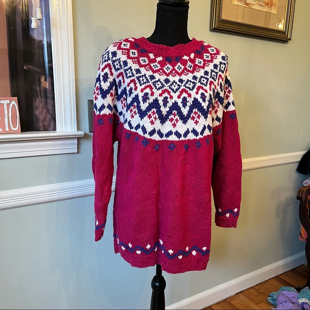 Vintage 1980’s hand knit Izod Sweater.